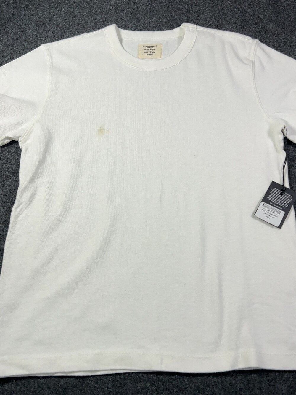 Buck Mason White Field-Spec Cotton Heavy Tee Mens Sz Medium NWI Msrp62 [MC12]